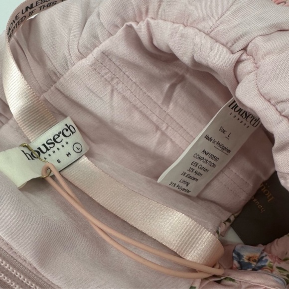 House of CB GRACIE PINK FLORAL PUFF SLEEVE CORSET TOP Size Large New with Tag - Picture 15 of 16